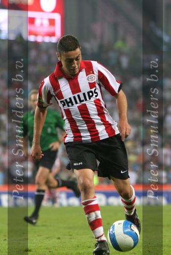 Eindhoven, 25 Augustus 2007 Eerste thuiswedstrijd Seizoen 2007/2008 PSV-NEC, eindstand 5-0
Ismail Aissati