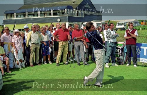 Noordwijk, 26 Juli 1992
Dutch Open Golf 1992 Heineken Open 1992
Op de Noordwijkse golfclub
Jose Maria Olazabal met Pieter v Vollenhoven
