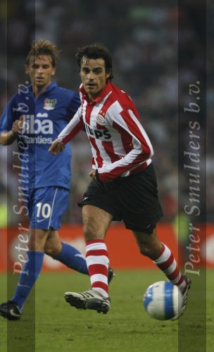 Eindhoven, 25 Augustus 2007 Eerste thuiswedstrijd Seizoen 2007/2008 PSV-NEC, eindstand 5-0
Kenneth Perez in zijn eerste officiele kompetitiewedstrijd voor PSV