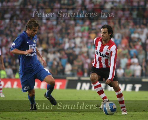 Eindhoven, 25 Augustus 2007 Eerste thuiswedstrijd Seizoen 2007/2008 PSV-NEC, eindstand 5-0
Kenneth Perez in zijn eerste officiele kompetitiewedstrijd voor PSV