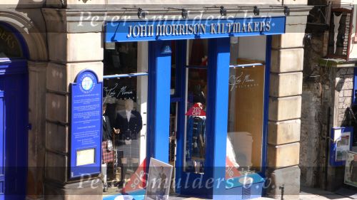 Kiltmakerij in Edinburgh ( Schotland )