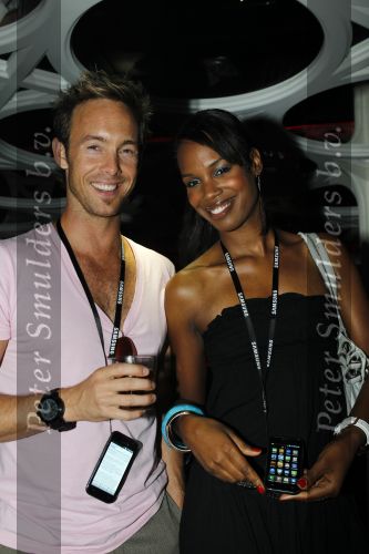 Amsterdam 1 juli 2010
Presentatie nieuwe Samsung telefoon in Club air. Jasmine Sendar met Charly Luske
Peter Smulders bv