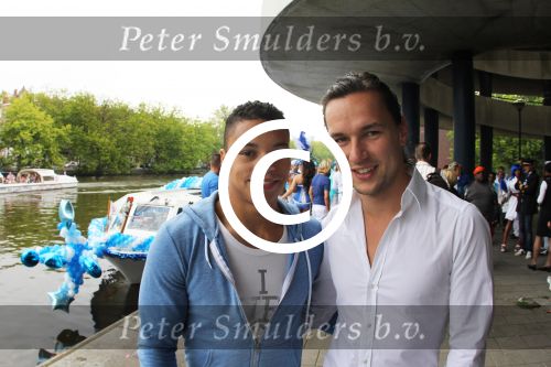 Amsterdam, 6 Augustus 2011
Gay Pride 2011
Jeffrey Wammes met vriend
Foto Peter Smulders BV