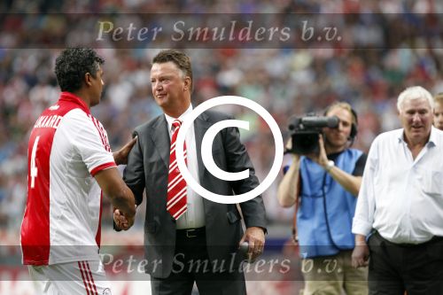 Amsterdam 3 augustus 2011
Afscheidswedstrijd Edwin v d Sar in Arena . 
Louis v Gaal
Peter Smulders bv