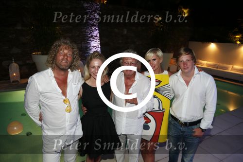 St Tropez 3 augustus 2012
Jan des Bouvrie viert zijn 70e verjaardag thuis bij hem in St Tropez. Jan met Monique Jean Marc Bo en Jan
Peter Smulders bv