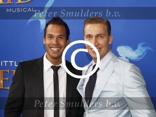 Rotterdam, 16 Juni 2012
Premiere Musical Little Mermaid in het Nieuwe Luxor theater
Rechts Marcel Visscher en links Vincent Pelupessy
Foto Peter Smulders BV