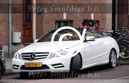 Amsterdam 28 juli 2012
Patricia Paay en vriend Nicky v Dam in  nieuwe mercedes cabrio.
Peter Smulders bv