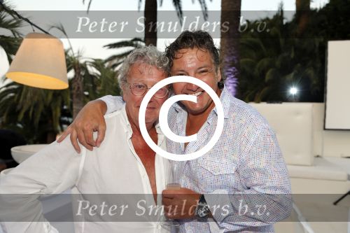 St Tropez 3 augustus 2012
Jan des Bouvrie viert zijn 70e verjaardag thuis bij hem in St Tropez. Rene Froger met Jan
Peter Smulders bv