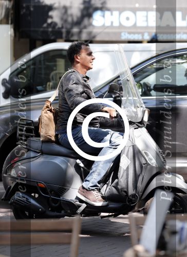 Amsterdam 26 juni 2012
Ruud Gullit op zijn vespa scooter.
Peter Smulders bv