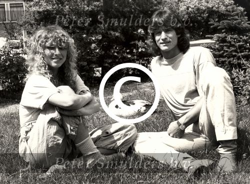Dolly Dots Anita Heilker 1984 met haar man Ton Blanker