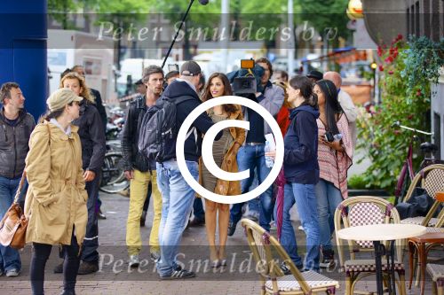 Amsterdam, 11 Juli 2012
Yolanthe Sneijder tijdens filmopnames in Amsterdan
Foto Peter Smulders BV