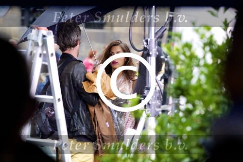 Amsterdam, 11 Juli 2012
Yolanthe Sneijder tijdens filmopnames in Amsterdan
Foto Peter Smulders BV