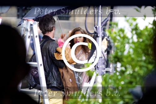 Amsterdam, 11 Juli 2012
Yolanthe Sneijder tijdens filmopnames in Amsterdan
Foto Peter Smulders BV