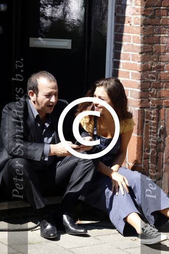 Amsterdam 10 augustus 2012
Yolanthe Sneijder Cabau Najib Amhali en Johnny de Mol bij opnames film Valentino.
Peter Smulders bv