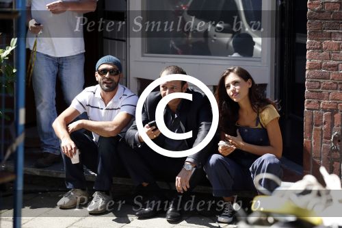 Amsterdam 10 augustus 2012
Yolanthe Sneijder Cabau Najib Amhali en Johnny de Mol bij opnames film Valentino.
Peter Smulders bv
