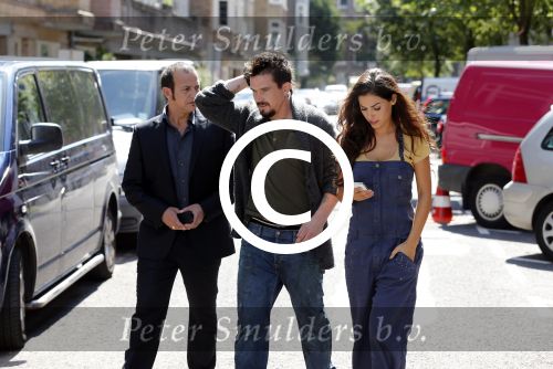 Amsterdam 10 augustus 2012
Yolanthe Sneijder Cabau Najib Amhali en Johnny de Mol bij opnames film Valentino.
Peter Smulders bv