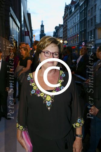AMSTERDAM - Bij het Tuschinski Theater is de premiere van Behind the Candelabra. Met op de rode loper  Catherine Keyl