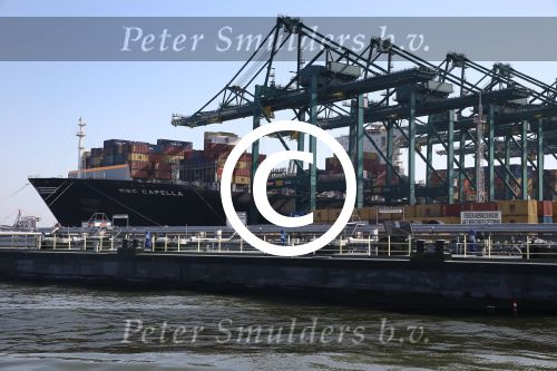 Antwerpen 18 Juli 2013,
Containervervoer per schip
Vervoersmaatschappij MSC
Fotopersbureau Peter Smulders BV