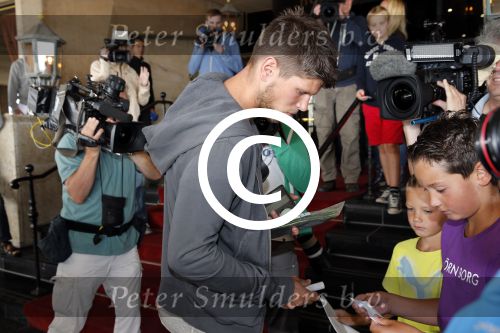 Noordwijk 12 augustus 2013
De spelers van het nederlands elftal verzamelen in het hotel Huis ter Duin voor de vriendschappelijke wedstrijd Portugal-Nederland. Klaasjan Huntelaar
Peter Smulders bv