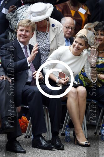 Amsterdam 1 juli 2013
Koning Willem Alexander en Koningin Maxima bij herdenking 150 jaar geleden slavernij in het oosterpark.
Peter Smulders bv