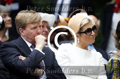Amsterdam 1 juli 2013
Koning Willem Alexander en Koningin Maxima bij herdenking 150 jaar geleden slavernij in het oosterpark.
Peter Smulders bv