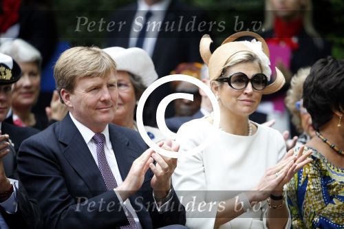 Amsterdam 1 juli 2013
Koning Willem Alexander en Koningin Maxima bij herdenking 150 jaar geleden slavernij in het oosterpark.
Peter Smulders bv