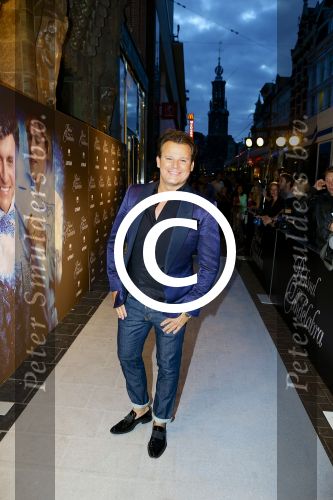 AMSTERDAM - Bij het Tuschinski Theater is de premiere van Behind the Candelabra. Met op de rode loper  Leco v Zadelhoff