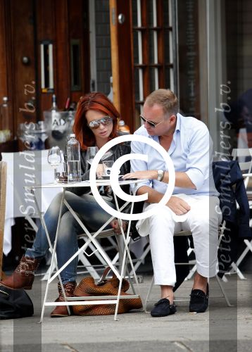 Amsterdam 2 juli 2013
Leontine Borsato op terras met haar manager Mike Dobbinga.
Peter Smulders bv