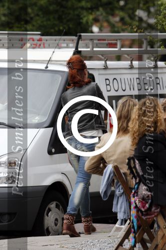 Amsterdam 2 juli 2013
Leontine Borsato op terras met haar manager Mike Dobbinga.
Peter Smulders bv