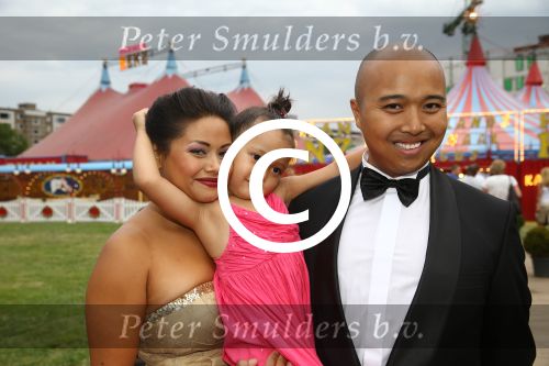 Amsterdam, 5 Augustus 2013
Premiere Circus Herman Renz
Linda Wagemakers met man en dochter
Foto Peter Smulders BV