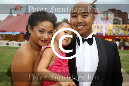 Amsterdam, 5 Augustus 2013
Premiere Circus Herman Renz
Linda Wagemakers met man en dochter
Foto Peter Smulders BV