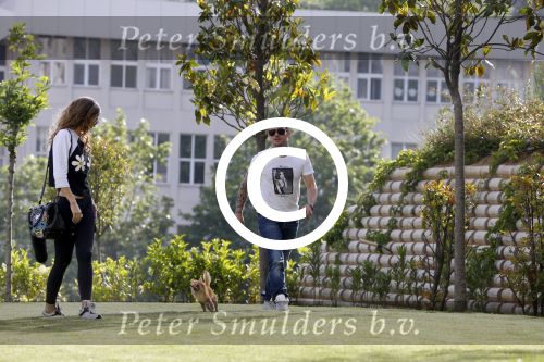 istanbul 22 mei 2013
Wesley Sneijder en zijn vrouw Yolanthe Sneijder Cabau met hun hond voor hun huis in Istanbul
Peter Smulders bv