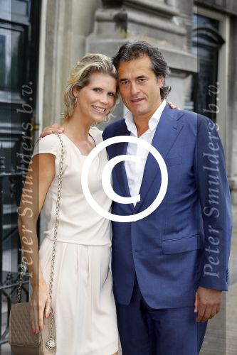 Amsterdam 20 juni 2015 
Trouwen Kimberley Klaver en Bas Schothorst in de Duif in Amsterdam. Anouska Wink met vriend