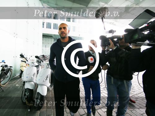 Amsterdam 24 juni 2015 
Rechtzaak Badr Hari inzake Koen Everink in de nieuwe rechtbank (paleis van justitie) in Amsterdam. Zijn advocaat Benedicte Ficq was ook aanwezig.