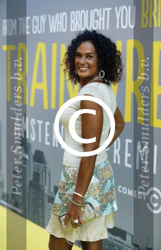Amsterdam 12 augustus 2015  
Premiere Trainreck in Tuschinski. Chimene v Oosterhout met zoon