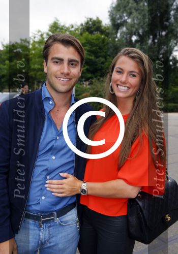 Amsterdam 12 juli 2015  
Modeshow op de amsterdam fashion week. Dennis Martens met zijn vriendin