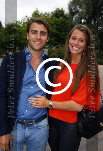 Amsterdam 12 juli 2015  
Modeshow op de amsterdam fashion week. Dennis Martens met zijn vriendin