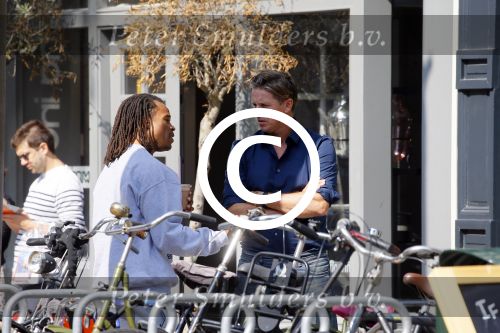 Amsterdam 13 augustus 2015 
Edgar Davids in gesprek met Patrick Maes in  Amsterdam zuid.