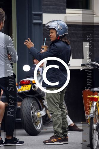 Amsterdam 14 augustus 2015  
Edgar Davids bij cold pressed juicery