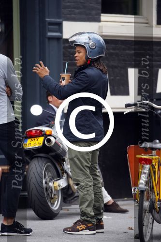 Amsterdam 14 augustus 2015  
Edgar Davids bij cold pressed juicery