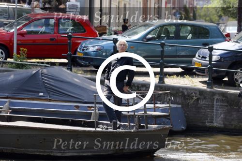 Amsterdam 16 juli 2016
Eric Breij op zijn boot op de grachten van Amsterdam