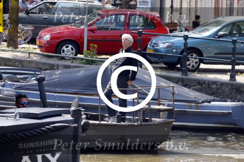 Amsterdam 16 juli 2016
Eric Breij op zijn boot op de grachten van Amsterdam
