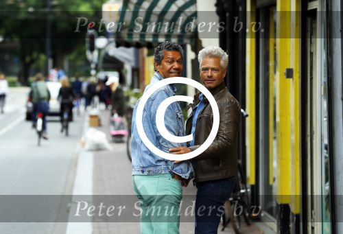 Amsterdam 8 juli 2015  
Frank Sanders met goede vriend Steve Moonen en Bas..en..