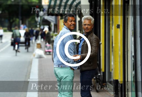Amsterdam 8 juli 2015  
Frank Sanders met goede vriend Steve Moonen en Bas..en..