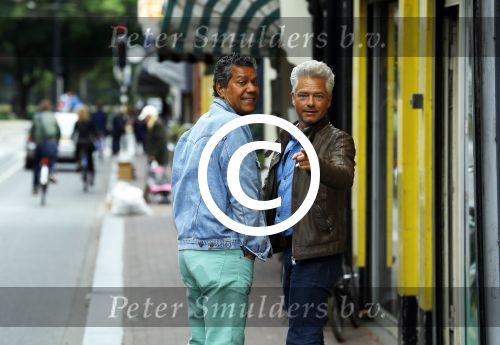 Amsterdam 8 juli 2015  
Frank Sanders met goede vriend Steve Moonen en Bas..en..