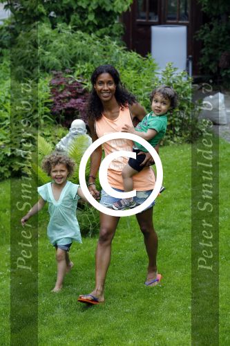 Zandvoort 12 juni 2015
Georgina Kwakye met haar twee kinderen