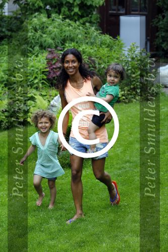 Zandvoort 12 juni 2015
Georgina Kwakye met haar twee kinderen