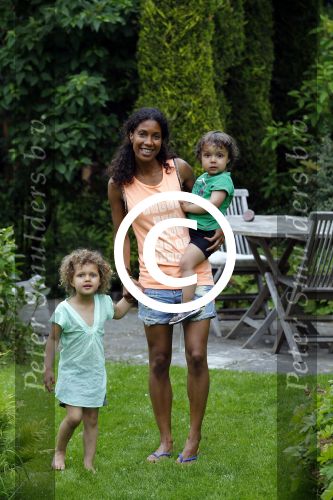 Zandvoort 12 juni 2015
Georgina Kwakye met haar twee kinderen