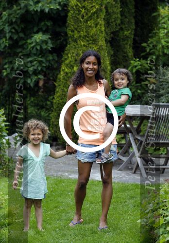 Zandvoort 12 juni 2015
Georgina Kwakye met haar twee kinderen