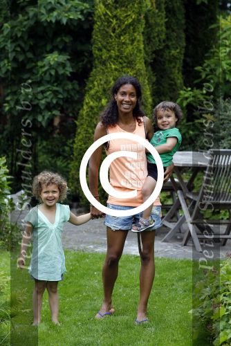 Zandvoort 12 juni 2015
Georgina Kwakye met haar twee kinderen